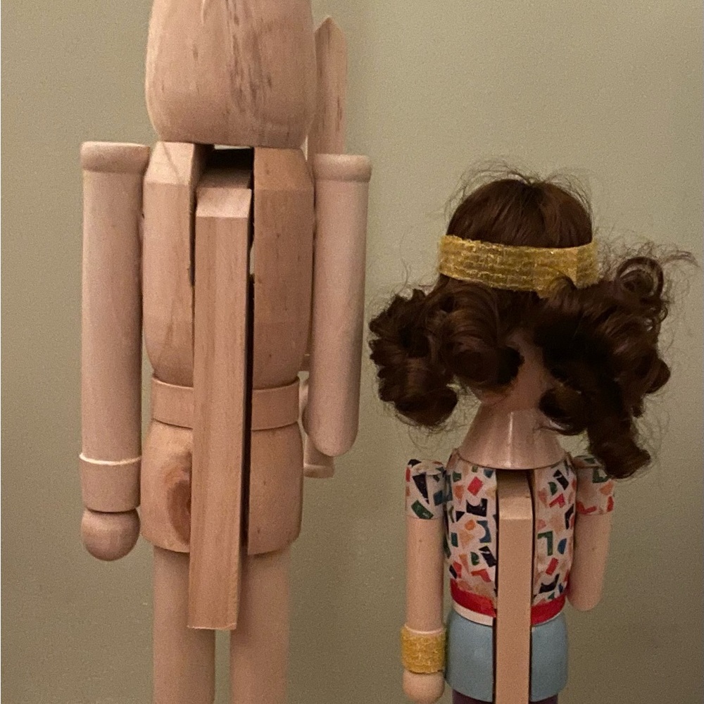 Wooden Nutcracker and Doll Set - Picture 2 of 2